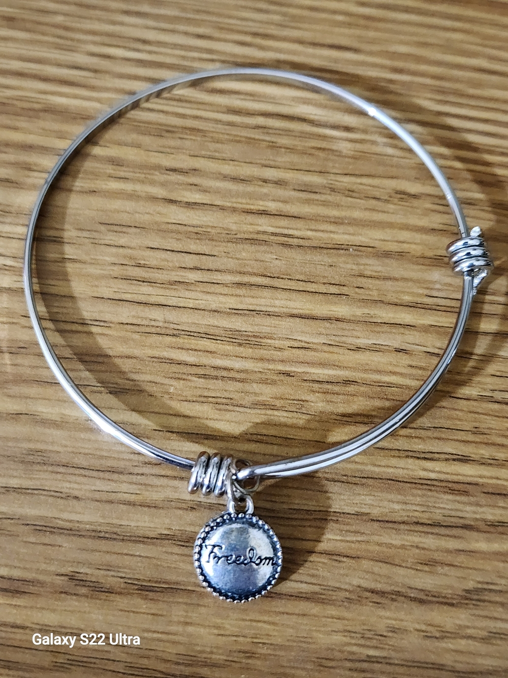 Alex and Ani Silver Freedom Charm Bangle Bracelet